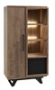 Colonne-vitrine-Trentino-88cm-KB6-old-teak-matt-black-Meubar