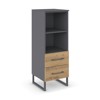Commode 2 tiroirs-2 niches-Butte-6B25-Artisan oak-Metallic grey-01-Rauch