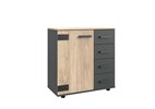 Commode-1-porte-4-tiroirs-Malmoe-decor-silver-fir-graphite-81cm-Wimex