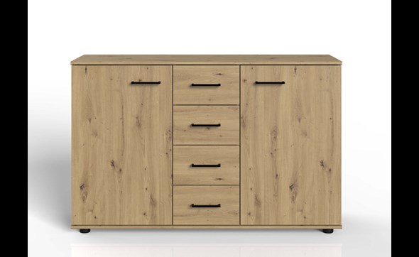 Commode-2-portes-4-tiroirs-Anna2-decor-763-chene-artisan-130cm-763-704-Wimex