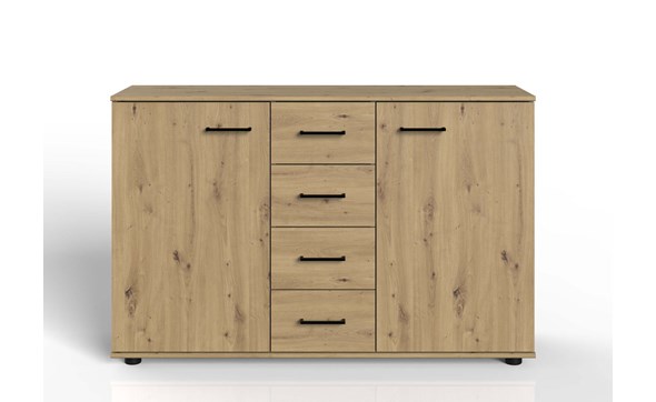 Commode-2-portes-4-tiroirs-Anna2-decor-763-chene-artisan-130cm-763-704-Wimex