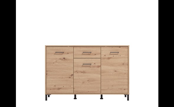 Commode-3-portes-Vienne-decor-chene-artisan-front-Forma-Ideale
