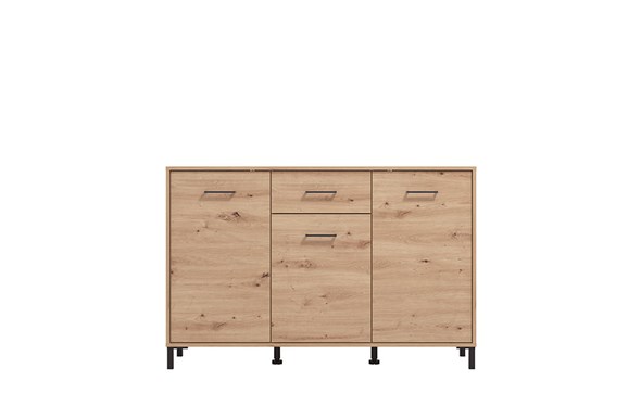 Commode-3-portes-Vienne-decor-chene-artisan-front-Forma-Ideale