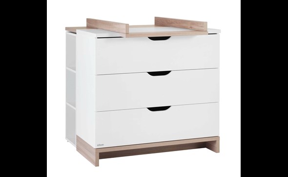 Commode-3-tiroirs-plan-a-langer-bibliothèque-Lilo-decor-blanc-pieds-bois-95cm-P1Z.160-P1Z.611-PE1.3