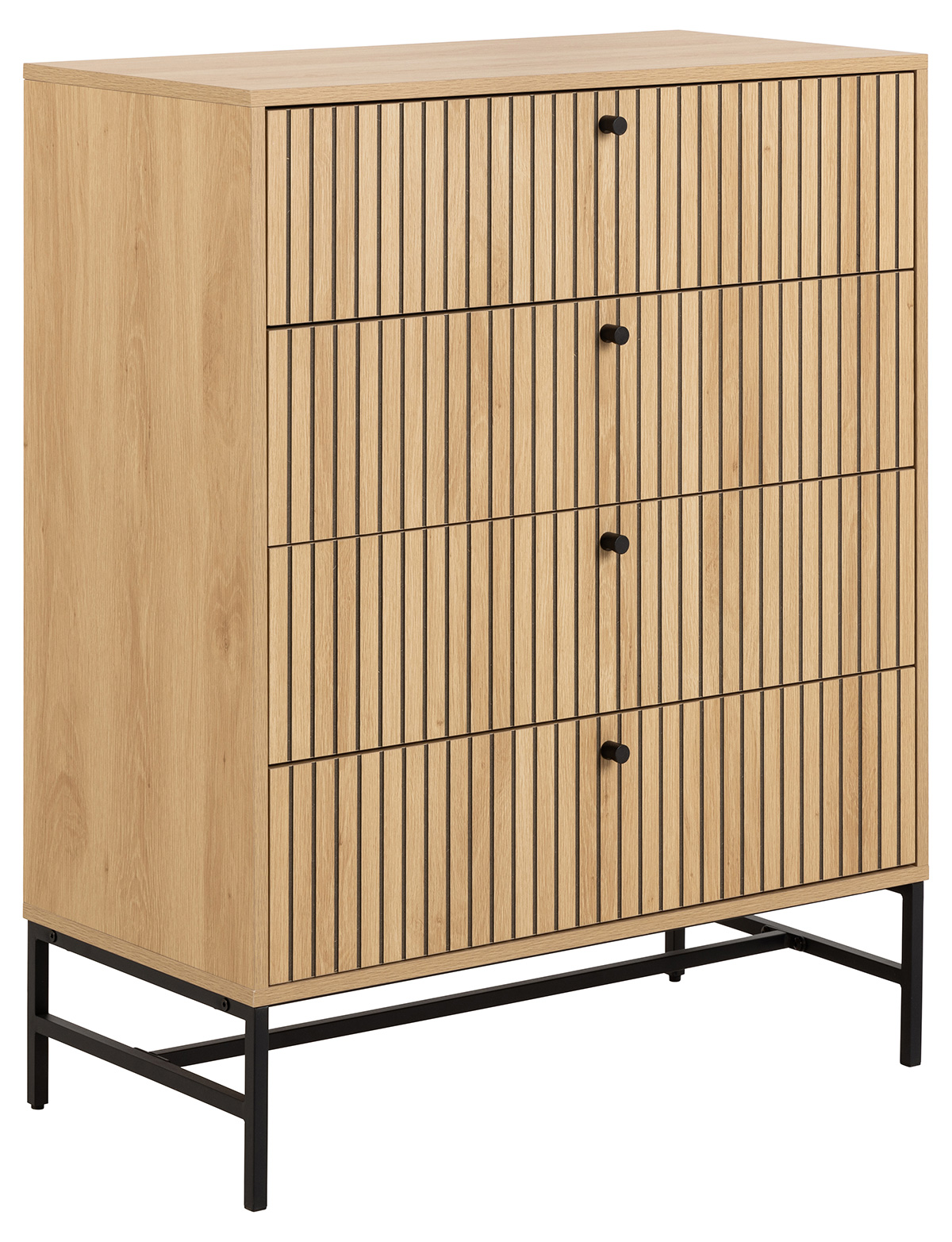 Commode-4portes-Albany-023619-oak-rough-melamine-base-matt-black-01-Actona