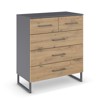 Commode-5 tiroirs-80 x 92-Butte-6B23-Artisan oak-Metallic grey-01-Rauch