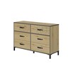 Commode-6-tiroirs-Armor-E13076-decor-bois-noir-125cm-01-Diagone-Gautier