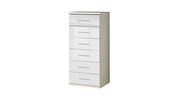 Commode-6-tiroirs-Clack-318-laque-blanc-46cm-Wimex