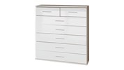 Commode-7-tiroirs-Clack-319-laque-blanc-90cm-Wimex