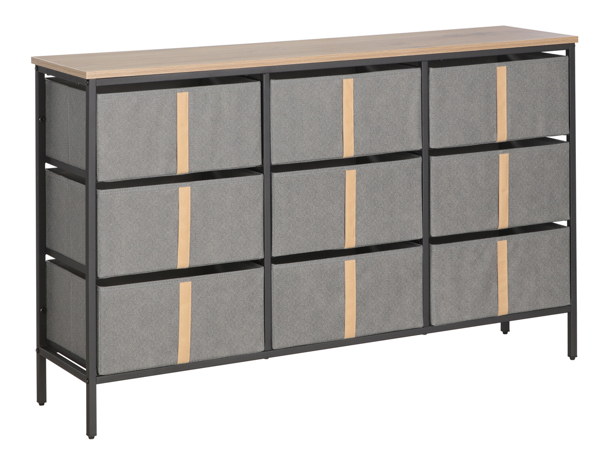 Commode-9-rangements-Lander-BS-N2366-frosted-black-leg-Comodi-Living