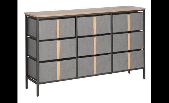 Commode-9-rangements-Lander-BS-N2366-frosted-black-leg-Comodi-Living