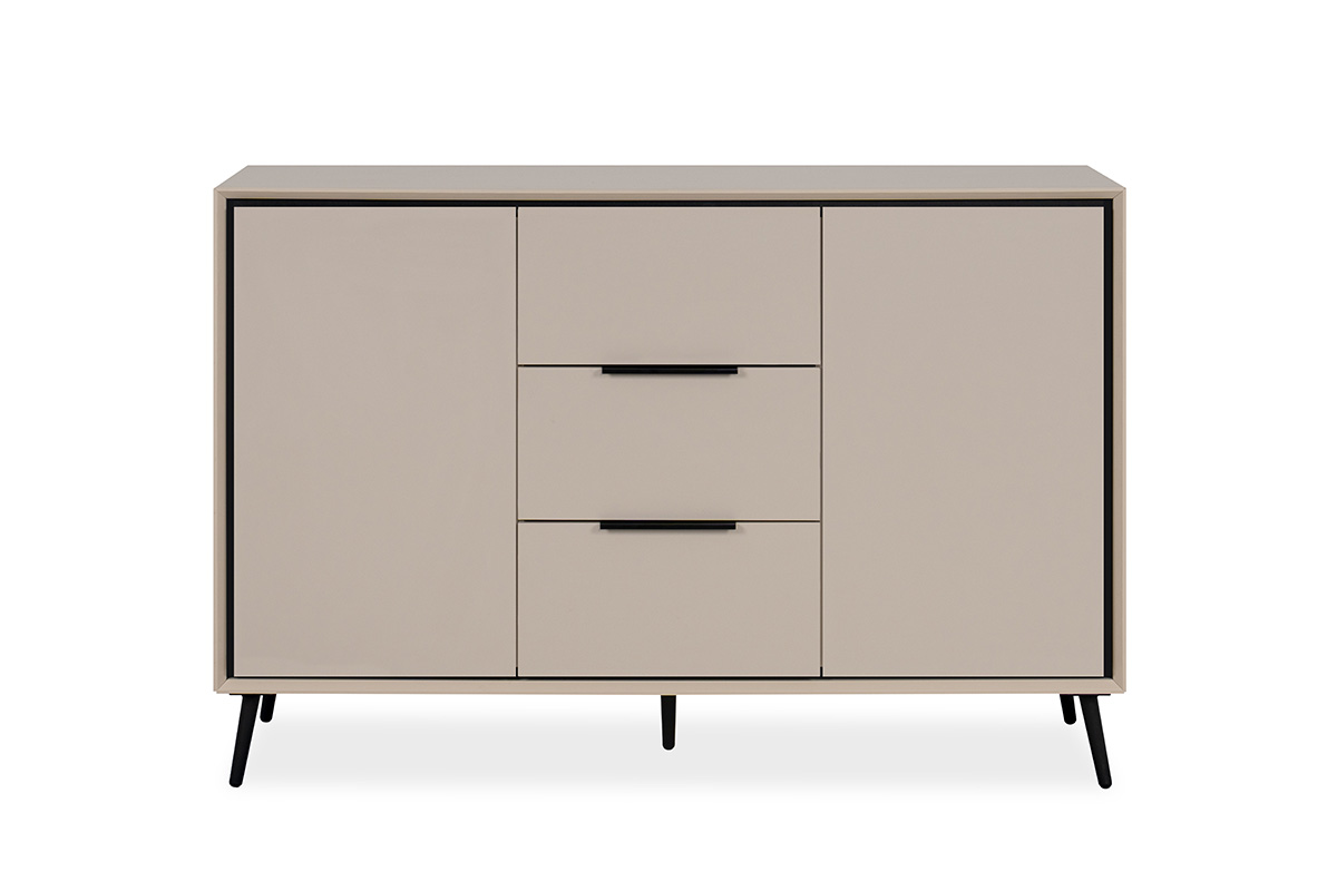 Commode-Arona-01B-2-portes-3-tiroirs-capuccino-noir-front-Finori