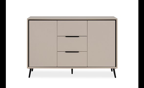 Commode-Arona-01B-2-portes-3-tiroirs-capuccino-noir-front-Finori