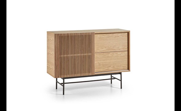 Commode-Dunes-bois-massif-metal-noir-De-Eiken
