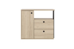 Commode-Duplex-decor-chataignier-naturel-noir-G72160-90cm-front-Gautier