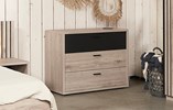 Commode-Lima-chene-millenium-gris-clair-noir-Meubar