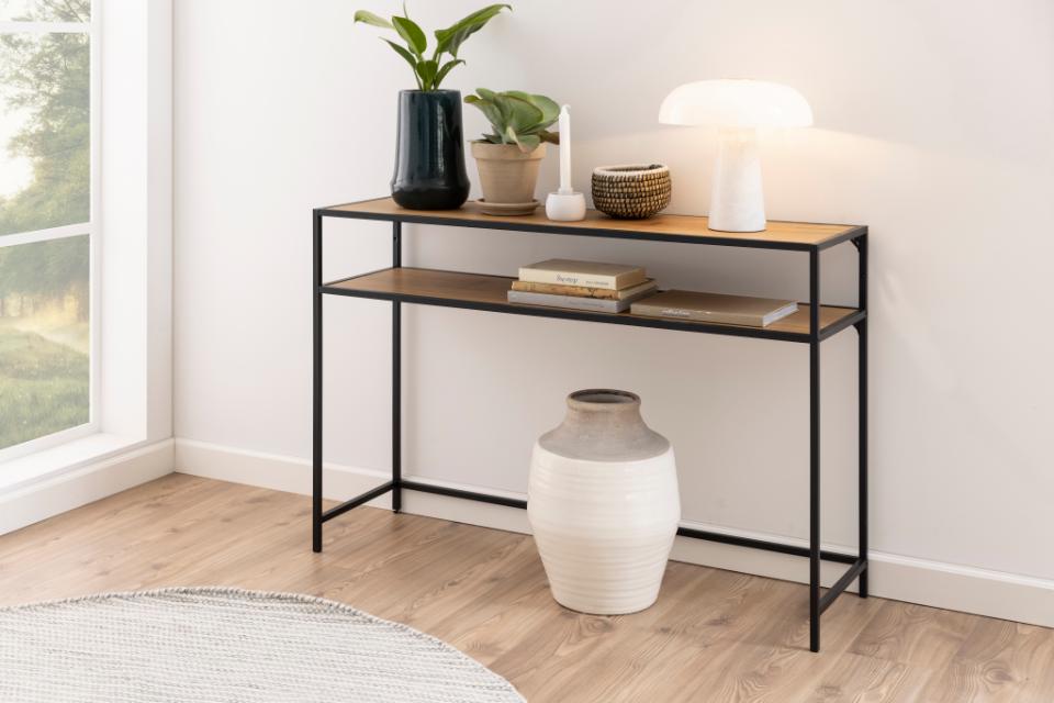 Console-Seaford-87427-wild-oak-base-metal-powder-coated-Ambi-Actona