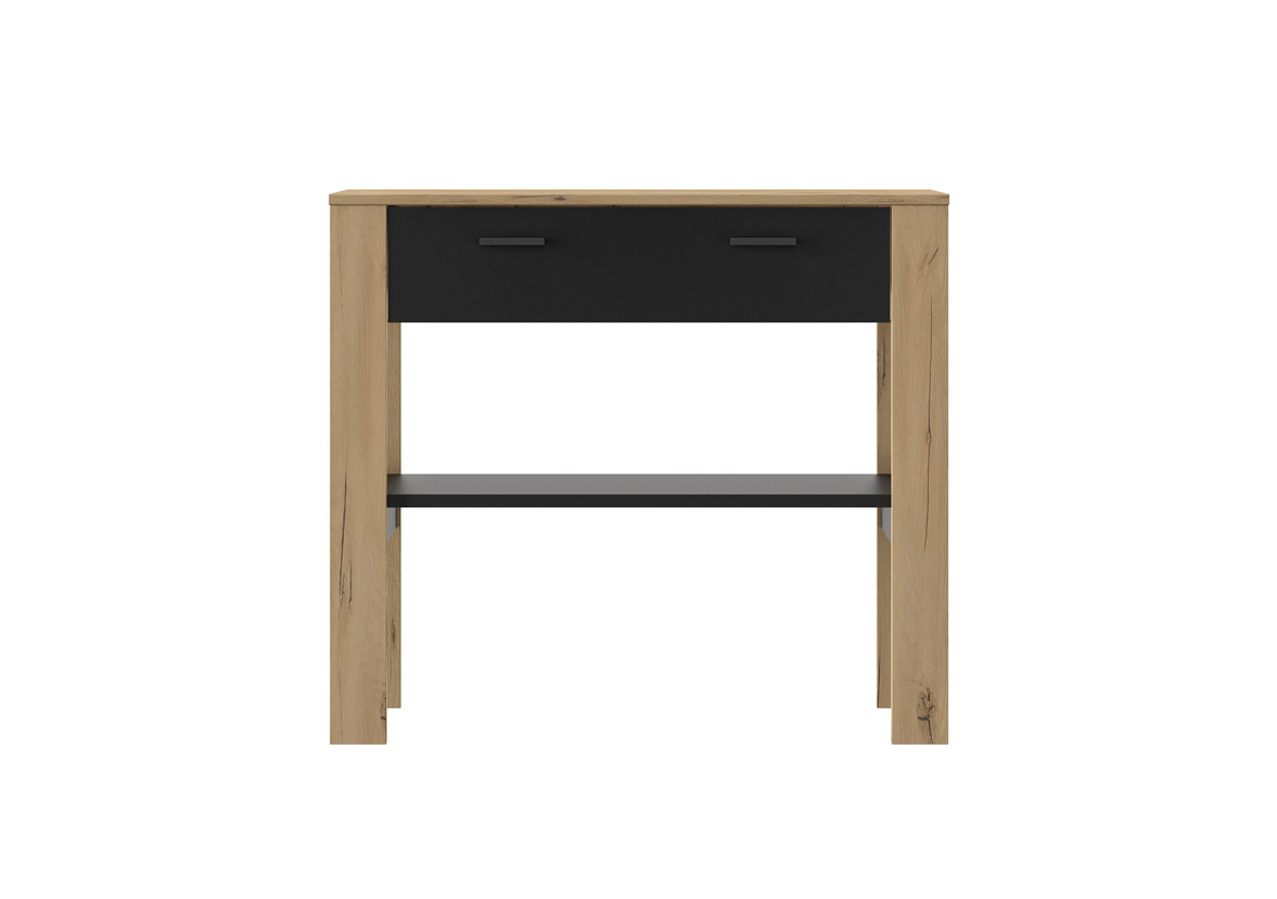 Console-Trust-decor-bois-brun-noir-chene-helvezia-1J0J600-102cm-front-Gautier