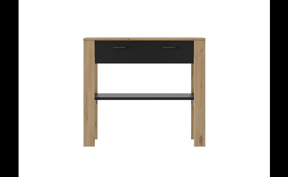 Console-Trust-decor-bois-brun-noir-chene-helvezia-1J0J600-102cm-front-Gautier