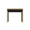 Console-extensible-Trust-decor-bois-brun-noir-chene-helvezia-1J0J610-45-165cm-front-Gautier