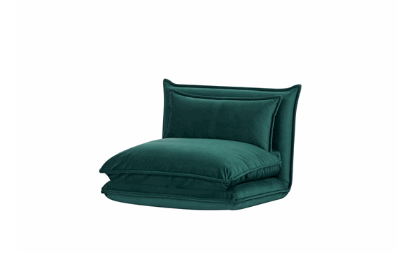 Coussin assise canape lit Fien tissu velours petrol vert Comodi Sofa