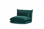 Coussin assise canape lit Fien tissu velours petrol vert Comodi Sofa