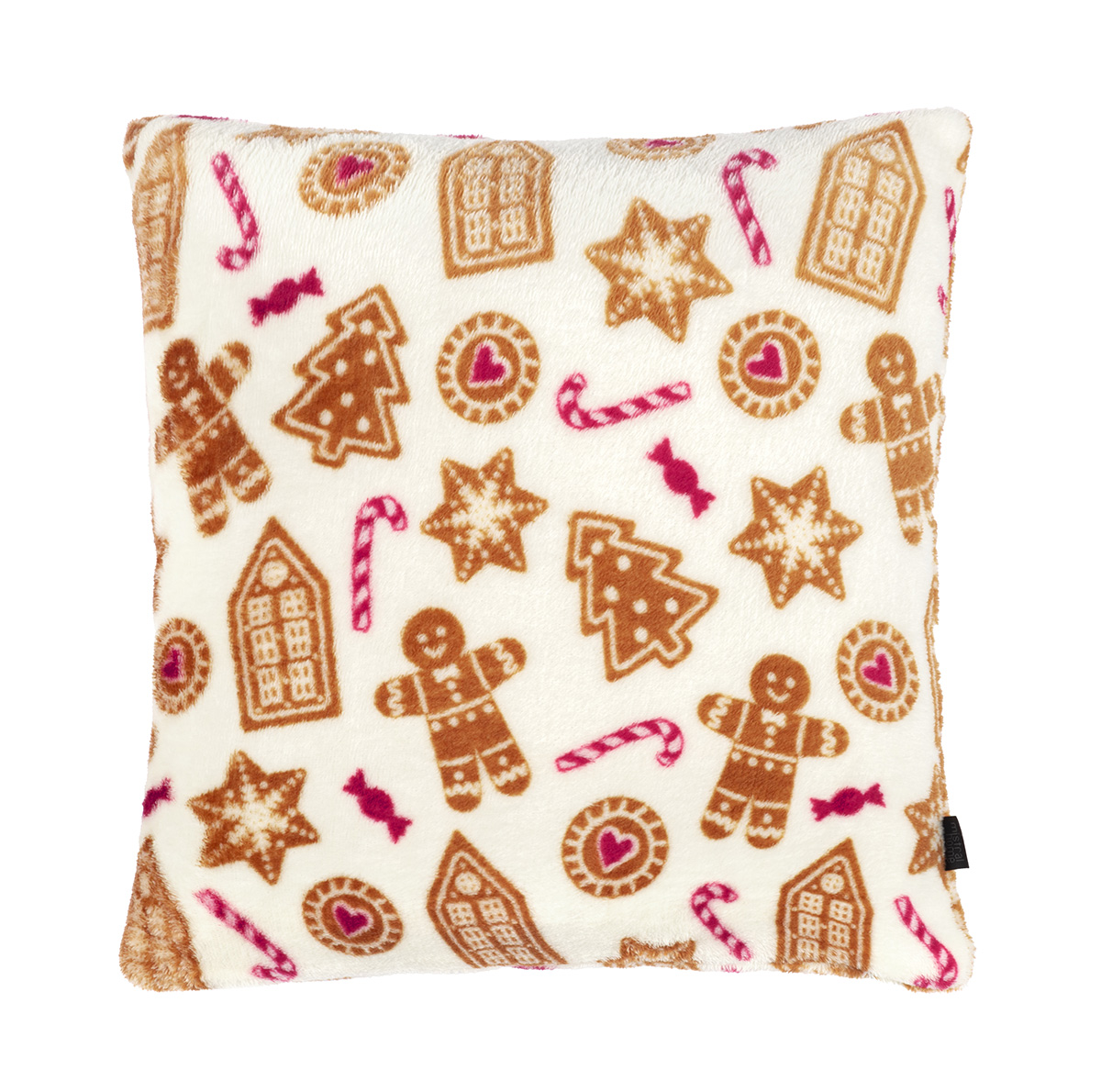 Coussin-144229-Packshot-christmas-flannel-cushion-gingerbread-cookies-brown-Mistral-Home