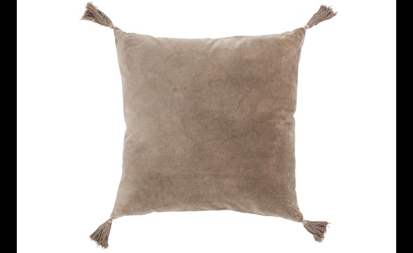 Coussin-floches-88221-coton-velours-marron-Jolipa