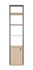 Dressing-ouvert-1-porte-Duplex-decor-chataignier-naturel-noir-G72630-48cm-front-Gautier