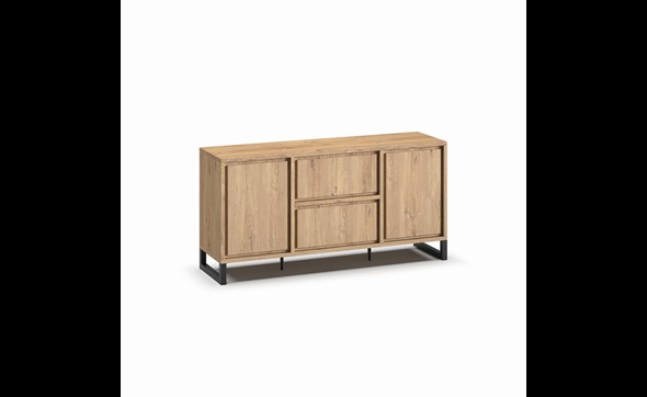 Dressoir-2-portes-2-tiroirs-Naturel-millenium-oak-nature-K545-DR3-180cm-Meubar