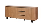 Dressoir-3 portes-3 tiroirs-Valerio-Noyer clair-01-Bauwens