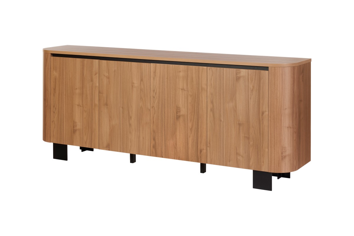 Dressoir-4 portes-Valerio-Noyer clair-01-Bauwens