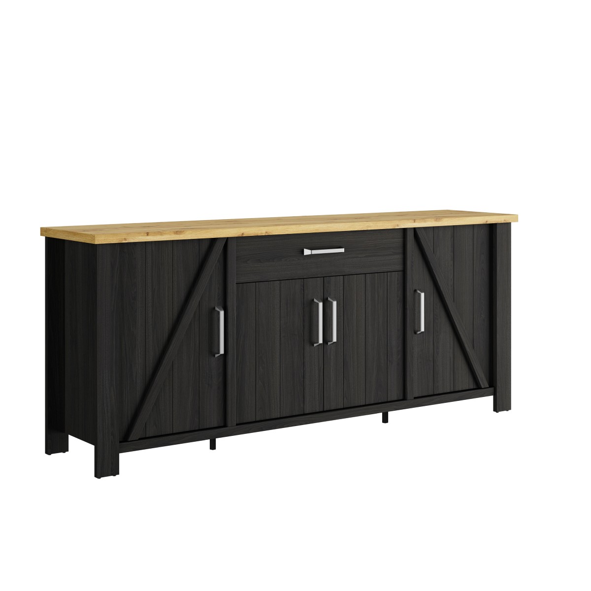 Dressoir-4P-1T-Sequoia-1J1K504-Chene-artisan-noir-01-Gautier