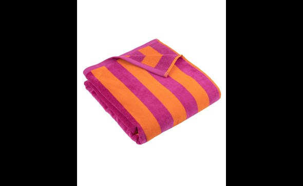 Essui-de-plage-coton-orange-fuchsia-Mistral