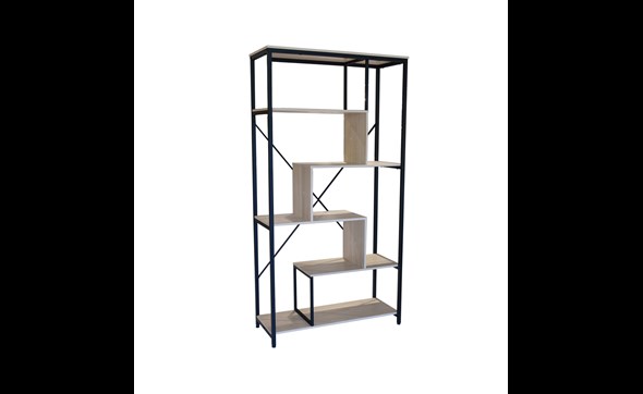 Etagere-bibliotheque-BS-N2338-melamine-metal-Comodi-Living