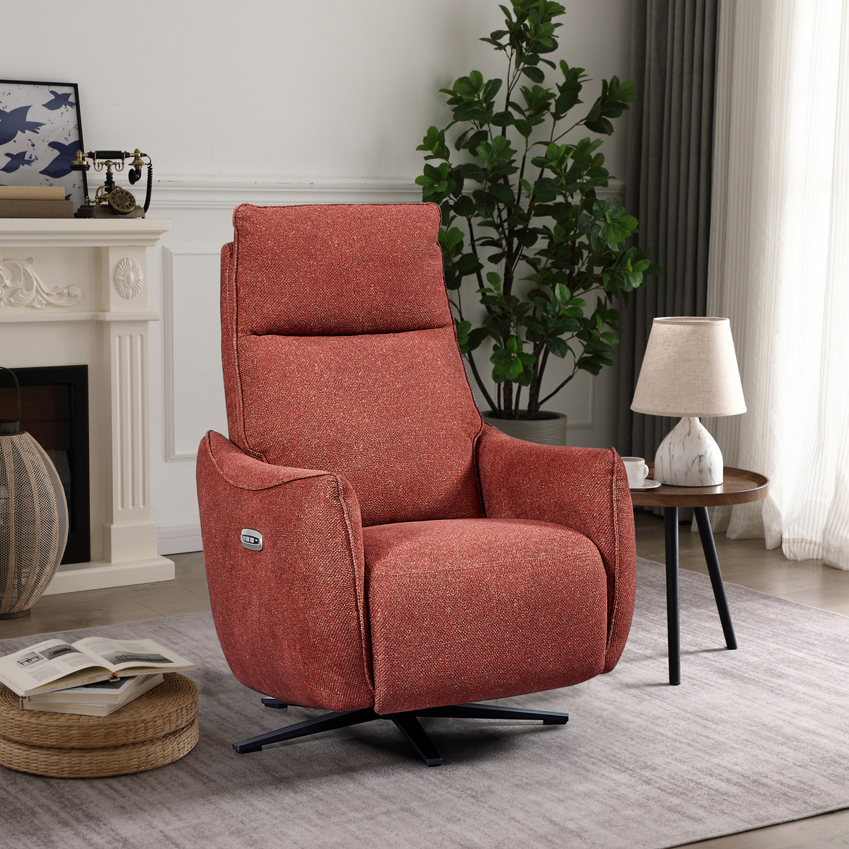 Fauteuil-Pepper-tissu-brique-Comodi-Sofa