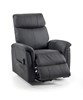 Fauteuil-Relax-Gilbert-cuir-noir-front-De-Eiken-Zetel