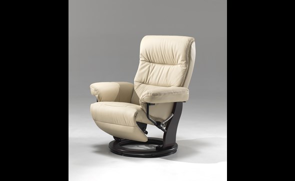 Fauteuil-Relax-Mia-cuir-pvc-beige-De-Eiken-Zetel