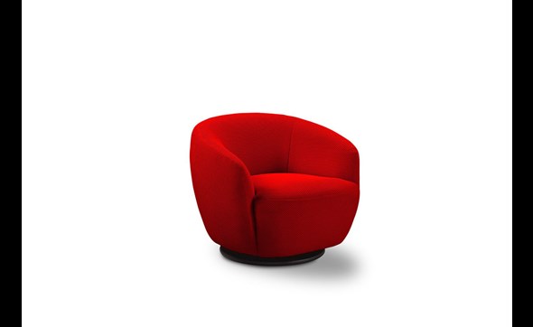 Fauteuil-appoint-pivotant-Kianna-tissu-rouge-Comodi-Sofa