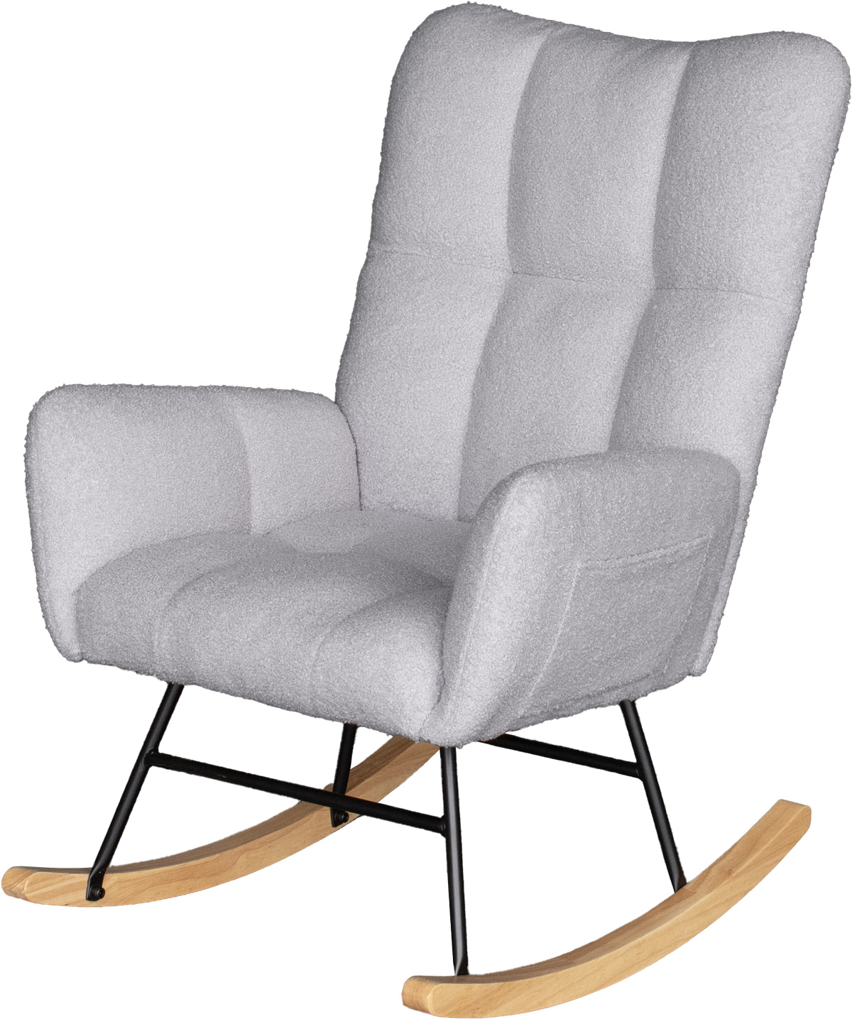 Fauteuil-bascule-Pacha-tissu-teddy-gris-Comodi-sofa