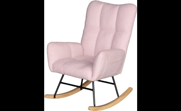 Fauteuil-bascule-Pacha-tissu-teddy-rose-Comodi-sofa