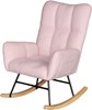 Fauteuil-bascule-Pacha-tissu-teddy-rose-Comodi-sofa