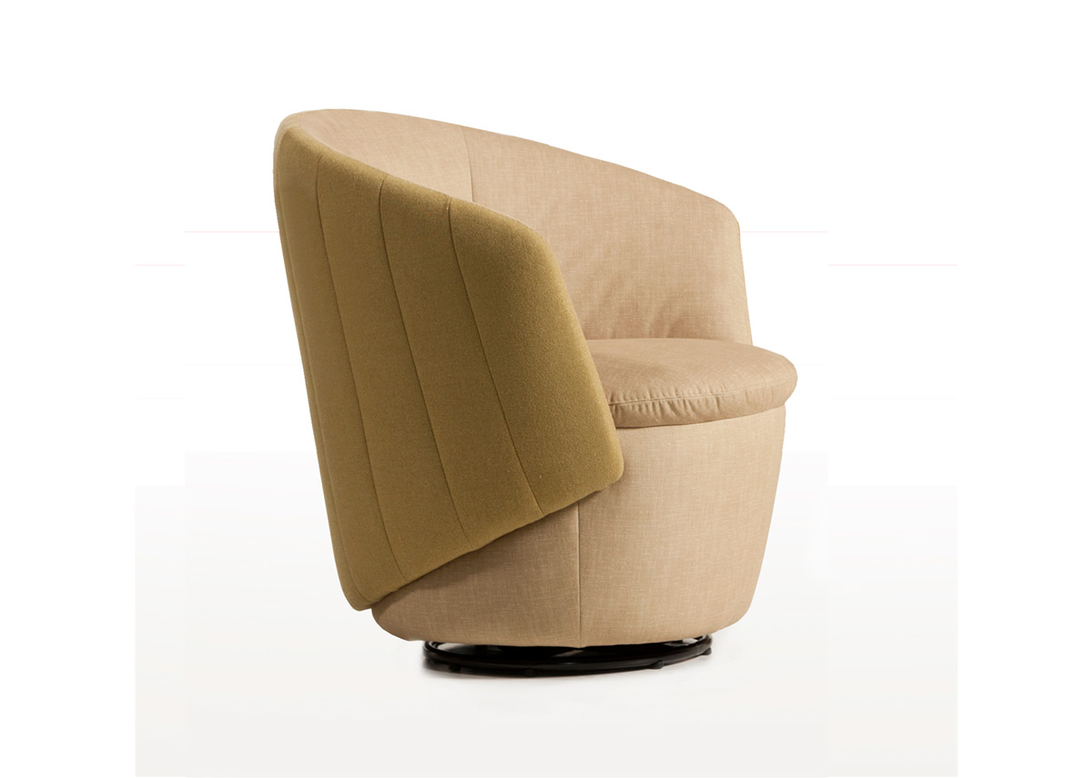 Fauteuil-pivotant-Caline-tissu-jaune-catB-bicas-yellow-catA-abron-yellow-75cm-Hima