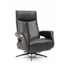 Fauteuil-relax-8001-cuir-split-Soleda-441-noir-truc-Hjort-Knudsen