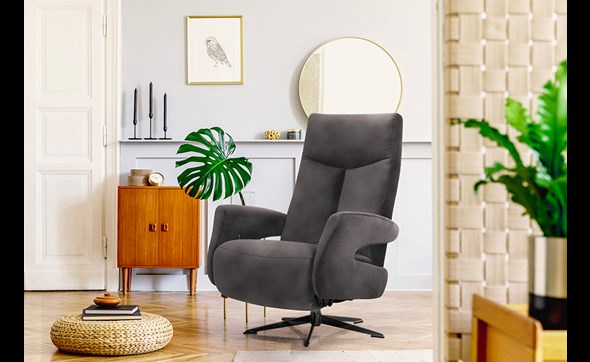 Fauteuil relax avec lift Funny Bis - brun foncé - Meubles Crack