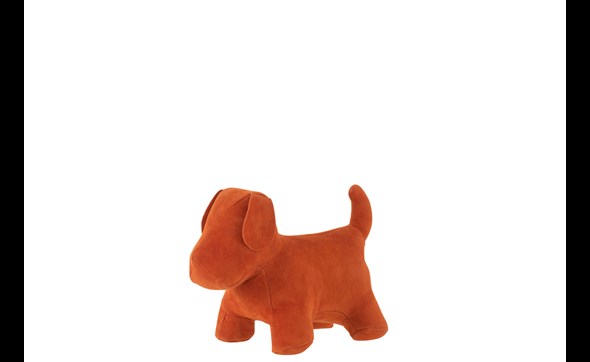 Figurine-chien-2709-mat-velours-orange-S-Jolipa