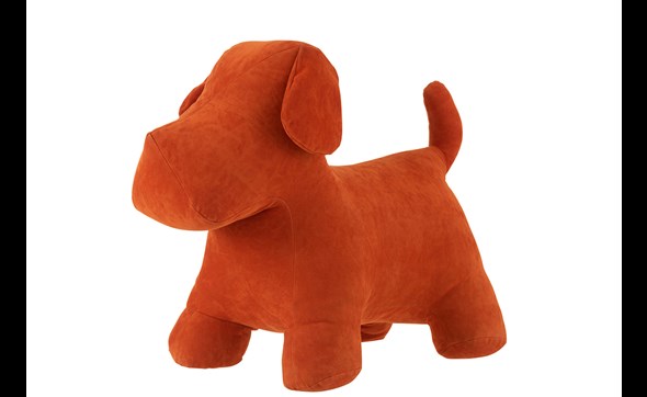 Figurine-chien-2711-mat-velours-orange-L-01-Jolipa