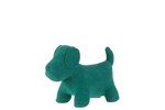 Figurine-chien-2712-mat-velours-vert-S-Jolipa