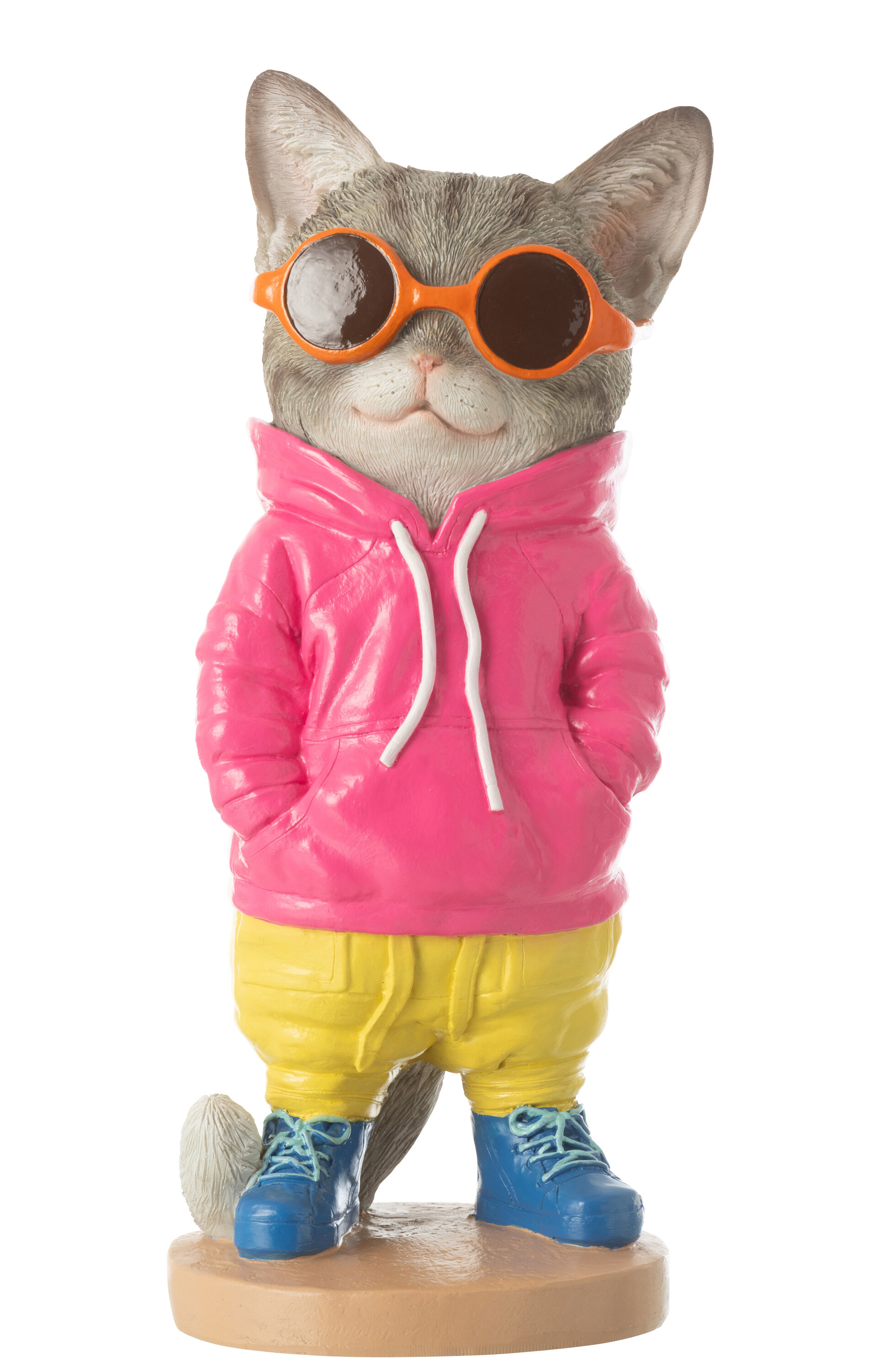 Figurine-fashion-chat-50088-resine-multicolore-Jolipa-01