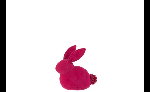 Figurine-lapin-2700-mat-velours-rose-S-Jolipa